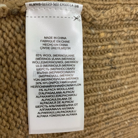 NWT LAUREN BY RALPH LAUREN CAMEL SWEATER SIZE LG - Picture 3 of 5